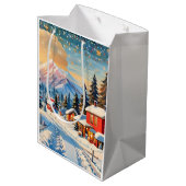 Klassiek Kerst Landschap Cadeautas (Achterkant Gekanteld)