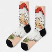 Klassiek Kerst Oproep! Jolly Santa Claus Sokken (Links)