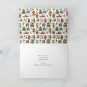 Klassiek Kerst Oud Goud Feestdagen Kaart (Binnen)