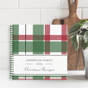 Klassiek Kerst Plaid Familie Recept Notitieboek