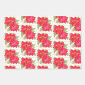 Klassiek kerst poinsettia inpakpapier vel (Voorkant)