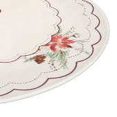 Klassiek Kerst Poinsettia Monogram Snijplank (Hoek)