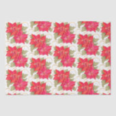 Klassiek Kerst Poinsettias Tissue Papier (Voorkant)