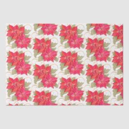 Klassiek Kerst Poinsettias Tissue Papier