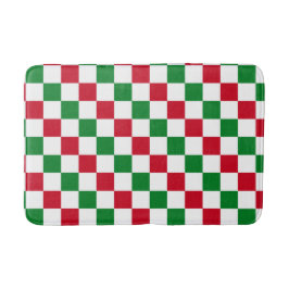 Klassiek kerst schaakbordpatroon badmat