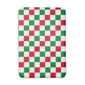 Klassiek kerst schaakbordpatroon badmat (Voorkant Verticaal)