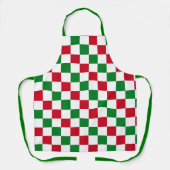 Klassiek kerst schaakbordpatroon schort (Voorkant)