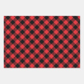 Klassiek Kerst Tartan inpakpapier, Vakantie Inpakpapier Vel (Voorkant)