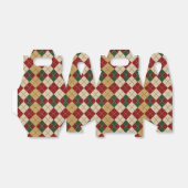 Klassiek, Kerst/winter argyle patroon Bedankdoosjes (Uitgevouwen)