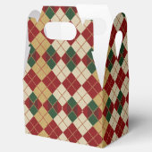 Klassiek, Kerst/winter argyle patroon Bedankdoosjes (Geopend)
