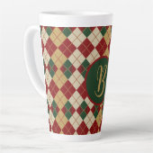 Klassiek, Kerst/winter argyle patroon Latte Mok (Linkerhoek)