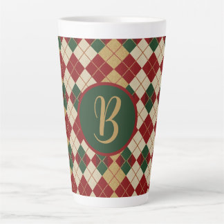 Klassiek, Kerst/winter argyle patroon Latte Mok