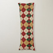 Klassiek, Kerst/winter argyle patroon Lichaamskussen (Voorkant Verticaal)