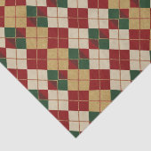 Klassiek, Kerst/winter argyle patroon Tissuepapier (Detail)