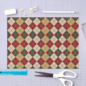 Klassiek, Kerst/winter argyle patroon Tissuepapier (Craft)