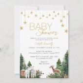 Klassiek Kerst Wit Genderneutraal Baby shower Kaart (Voorkant)