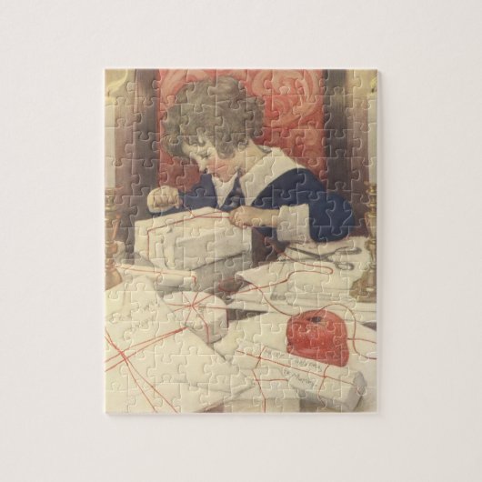 Klassiek kerstavond kind, Jessie Willcox Smith Legpuzzel (Verticaal)