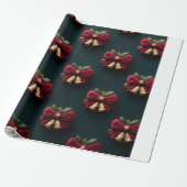 Klassiek kerstbelwikkelpapier | Elegant Ho Cadeaupapier (Uitgerold)