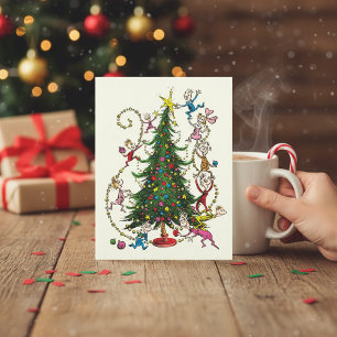 Klassiek  Kerstboom Feestdagenkaart