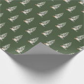 Klassiek kerstboom patroon inpakpapier (Hoek)