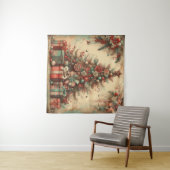 Klassiek kerstboomwandtapijt wandkleed (In Situ (horizontaal))