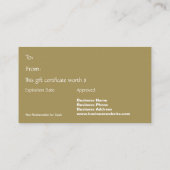 Klassiek kerstcadeaubon met Silver Classic Kortingskaartje (Achterkant)