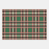 klassiek kerstcadeautje met tartan inpakpapier vel (Voorkant 3)