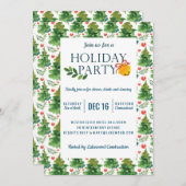 Klassiek Kerstfeest Bel Party Feestdagenkaart (Voorkant / Achterkant)