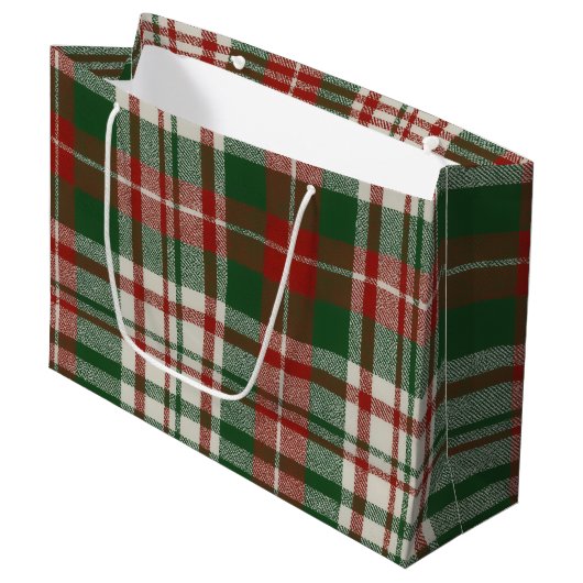 Klassiek Kerstfeest Groot Cadeauzakje (Voorkant Gekanteld)