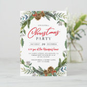 Klassiek kerstfeest Holly bessen eikel Kaart (Staand voorkant)