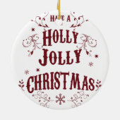 Klassiek Kerstfeest Keramisch Ornament (Achterkant)