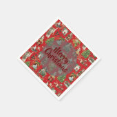Klassiek Kerstfeest Retro Festivale Rood Servet (Hoek)