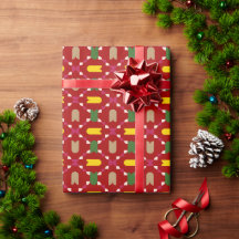 Klassiek kerstfeest rood en groen geometrisch naad