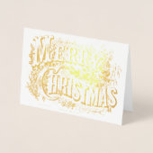 Klassiek Kerstfeest uit het Victoriaanse tijdperk Folie Kaarten (Voorkant)