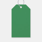 Klassiek Kerstgroen Geruit Patroon Custom Cadeaulabel (Achterkant)