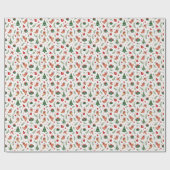 Klassiek kerstinpakpapier - Frisse witte achterkan Cadeaupapier (Vlak)