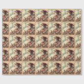Klassiek kerstkerstinpakpapier cadeaupapier (Vlak)