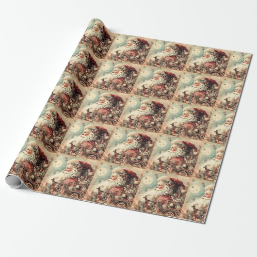 Klassiek kerstkerstinpakpapier cadeaupapier (Uitgerold)