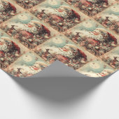 Klassiek kerstkerstinpakpapier cadeaupapier (Hoek)
