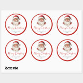 Klassiek Kerstman Gelukkig Kerstmis Label Ontwerp (Vel)