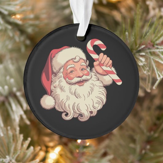 Klassiek Kerstman gezicht grappige oude  Ornament (Boom)