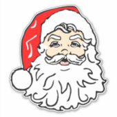 Klassiek Kerstman Gezicht Sticker (Voorkant)