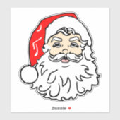 Klassiek Kerstman Gezicht Sticker (Vel)