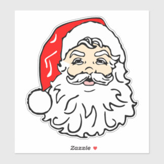 Klassiek Kerstmannengezicht Sticker