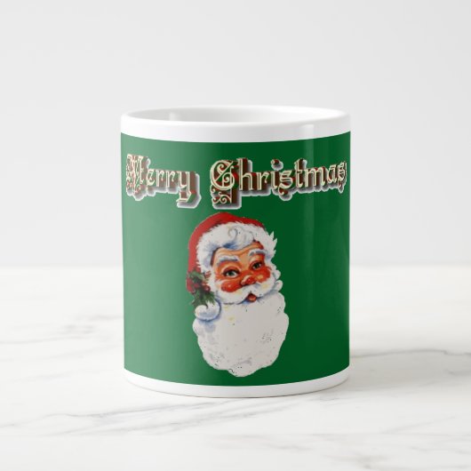 Klassiek Kerstmannetje Grote Koffiekop (Voorkant)