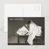 Klassiek Kerstmis Grappige Hond Briefkaart (Voorkant / Achterkant)