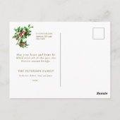Klassiek Kerstmis Kerstdag met Bericht Briefkaart (Achterkant)