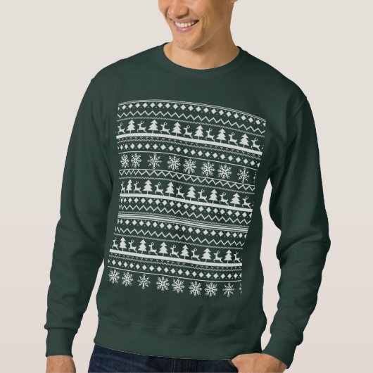 Klassiek Kerstmis Kersttrui Patroon Trui (Voorkant)