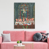 Klassiek Kerstmis Kinderen Zingend Koor in Kerk Canvas Afdruk (Insitu (Woonkamer))