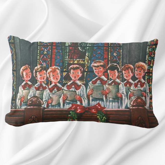 Klassiek Kerstmis Kinderen Zingend Koor in Kerk Kussen (Creator heeft geüpload)